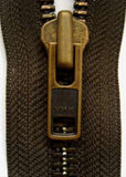 YKK Brass Teeth No.8 Open End Zipper. 64cm huge range shop online uk haberdashery