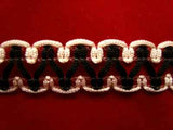 FT944 16mm Black and Natural Woven Braid Trim - Ribbonmoon