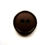 B17138 15mm Dark Brown Matt Centre 2 Hole Button - Ribbonmoon