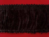 FT158 5cm Black Cut Chenille Fringe - Ribbonmoon