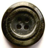 B17595 22mm Black and Green Grey 4 Hole Button - Ribbonmoon