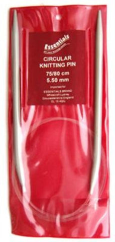KP96 5.5mm x 75/80cm Circular Knitting Pin, Aluminium - Ribbonmoon