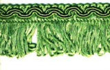 FT1029 35mm Pale Khaki Looped Fringe on a Decorated Braid - Ribbonmoon