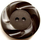 B8575 25mm Dark Brown Matt Centre 2 Hole Button - Ribbonmoon