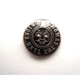 B15028 14mm Gun Metal Alloy "THOMAS THE TANK ENGINE" Button - Ribbonmoon