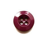 B16392 14mm Plum High Gloss Trouser or Brace Type 4 Hole Button - Ribbonmoon