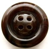 B10027 23mm Tonal Browns Chunky Glossy 4 Hole Button - Ribbonmoon