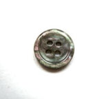 B16495 11mm Grey Based Pearlised Shimmery Iridescent 4 Hole Button - Ribbonmoon