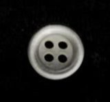 B6262 11mm Clear 4 Hole Button with a Bridal Tint - Ribbonmoon