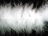 MARAB4 White Marabou String (Swansdown) Turkey Feather - Ribbonmoon