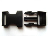 SIDEBUCKLE1 20mm Inside Width Black Plastic Delrin Side Release Buckle