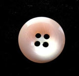 B16989 17mm Tonal Rosy Pink and Bridal White Gloss 4 Hole Button - Ribbonmoon
