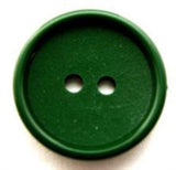 B11996 21mm Deep Green Matt Centre 2 Hole Button - Ribbonmoon