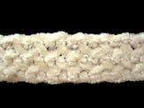 FT378 22mm Ivory Cream and Pearl White Soft Chiffon Type Woven Braid