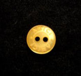 B10102 9mm Buttercup Polyester " AMICI" lettering on the Rim 2 Hole Button - Ribbonmoon
