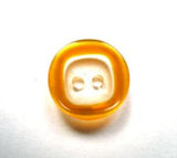 B16098 14mm Clear 2 Hole Button with a Marigold Tinted Rim
