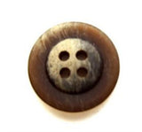 B7978 18mm Browns and Natural Aaran Bone Sheen 4 Hole Button - Ribbonmoon
