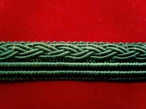 FT1559 12mm Dusky Linden Green Corded Braid - Ribbonmoon