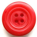 B7911 22mm Tonal Deep Coral Chunky and Gloss 4 Hole Button - Ribbonmoon