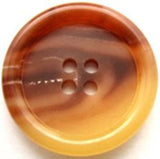 B11810 25mm Rusty Brown and Honey 4 Hole Button - Ribbonmoon