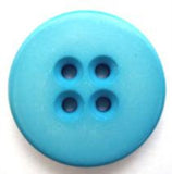 B7768 22mm Pale Peacock Blue Chunky Soft Sheen 4 Hole Button - Ribbonmoon