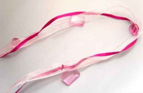 R5734L Beads on Wire with 10mm Sheer and 4mm Satin Ribbon