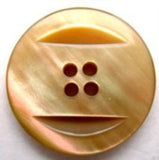 B9934 23mm Fawn 4 Hole Button, Pearlised Surface with an Iridescence