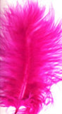 MARAB32 Fuchsia Pink Marabou Feathers, 20 per pack. 10cm x 15cm approx - Ribbonmoon
