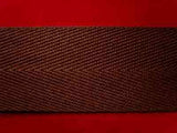 VTAPE25 38mm Chocolate Brown Acrylic V Tape Webbing - Ribbonmoon