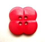B8603 19mm Pinky Red Gloss Flower Shape 4 Hole Button - Ribbonmoon