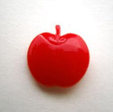 B14137 15mm Red Apple Shaped Novelty Shank Button - Ribbonmoon