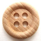 B12639 22mm Wood 4 Hole Button - Ribbonmoon