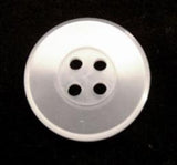 B10798 19mm Bridal White Pearlised Polyester 4 Hole Button - Ribbonmoon