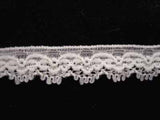 L408 11mm White Elasticated Lace - Ribbonmoon