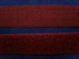 HL12 25mm Burgundy Sew On Hook and Loop Fastening Tape - Ribbonmoon