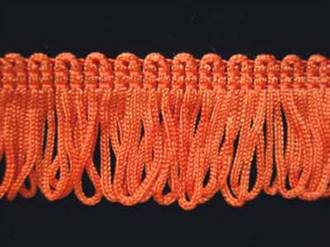 FT179 26mm Burnt Orange Dense Looped Dress Fringe - Ribbonmoon
