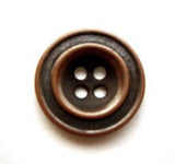 B13953 17mm Antique Copper Metal 4 Hole Button - Ribbonmoon