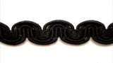 FT2205 12mm Black Rachel Braid - Ribbonmoon