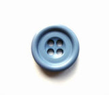 B17442 15mm Dusky Pale Blue Soft Sheen 4 Hole Button - Ribbonmoon