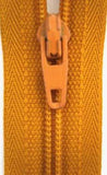 Z3634 YKK 46cm Dark Gold Nylon No.3 Closed End Zip - Ribbonmoon