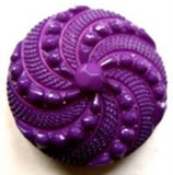 B12591 23mm Purple Domed Nylon Shank Button with a Textured Design