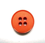 B15825 15mm Burnt Orange Matt 4 Hole Button, Gloss Rim - Ribbonmoon