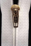 Z3799 YKK 13cm White Pin Lock No.2 Closed End Zip - Ribbonmoon