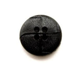 B10823 15mm Black Leather Effect 4 Hole Button - Ribbonmoon