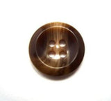 B11291 15mm Brown and Beige Glossy 4 Hole Button - Ribbonmoon