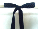 R6115 10mm Navy Patterned Nylon Velvet Ribbon by Berisfords - Ribbonmoon