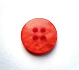 B17306 15mm Tonal Flame Orange Pearlised 4 Hole Button - Ribbonmoon