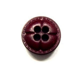B15881 15mm Maroon Leather Effect Chunky 4 Hole Button
