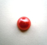 B14077 9mm Metallic Deep Pink Half Ball Glass Effect Shank Button - Ribbonmoon