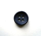 B17836 11mm Rich Navy Matt Centre 4 Hole Button - Ribbonmoon